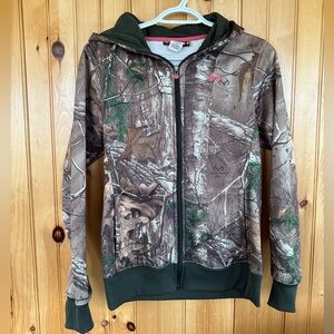 Under Armour Woodland Camo Jacket with Pink Trim